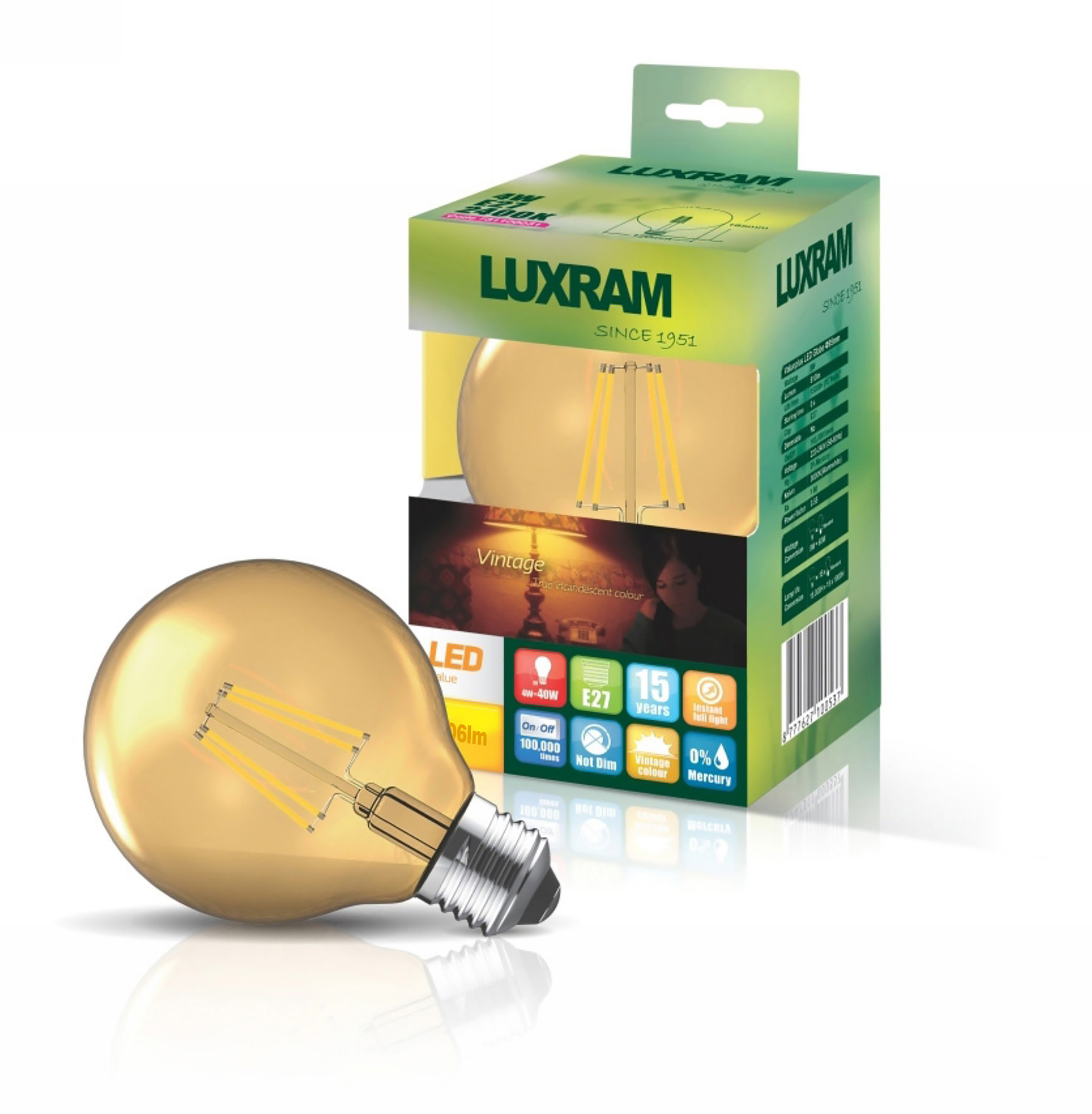 Value Vintage LED Lamps Luxram Globes